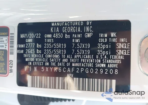 2023 Kia Sportage X-Line из США, поврежденный, VIN 5XYK6CAF2PG029208